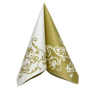 Airlaid Mank POMP Gold White