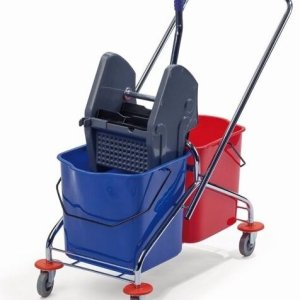 Upratovací vozík, kovový 2x23L B 250